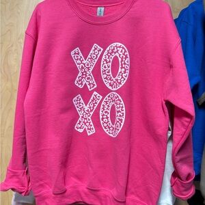 Pink Leopard Print XOXO Sweater